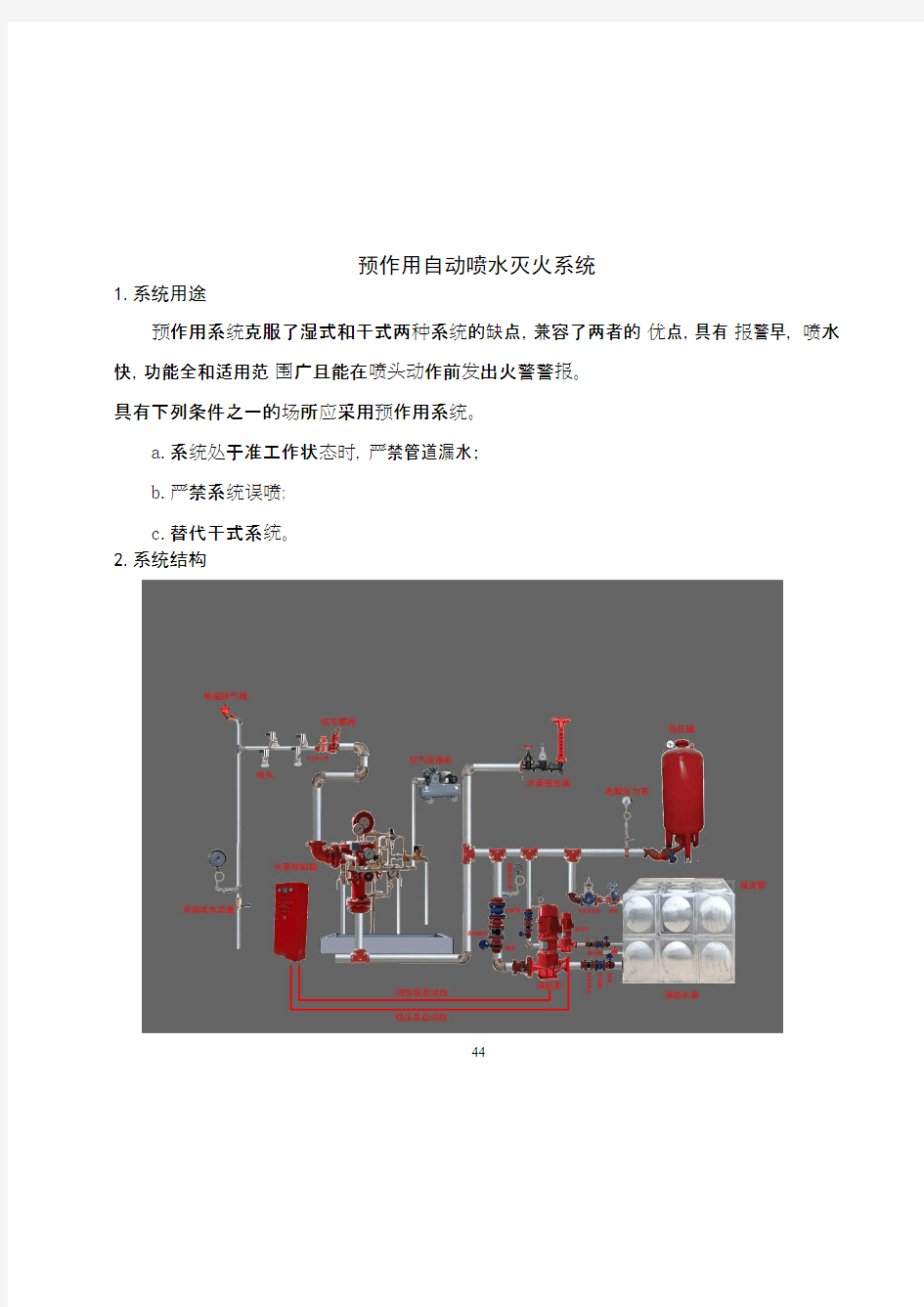 预作用自动喷水灭火系统使用说明