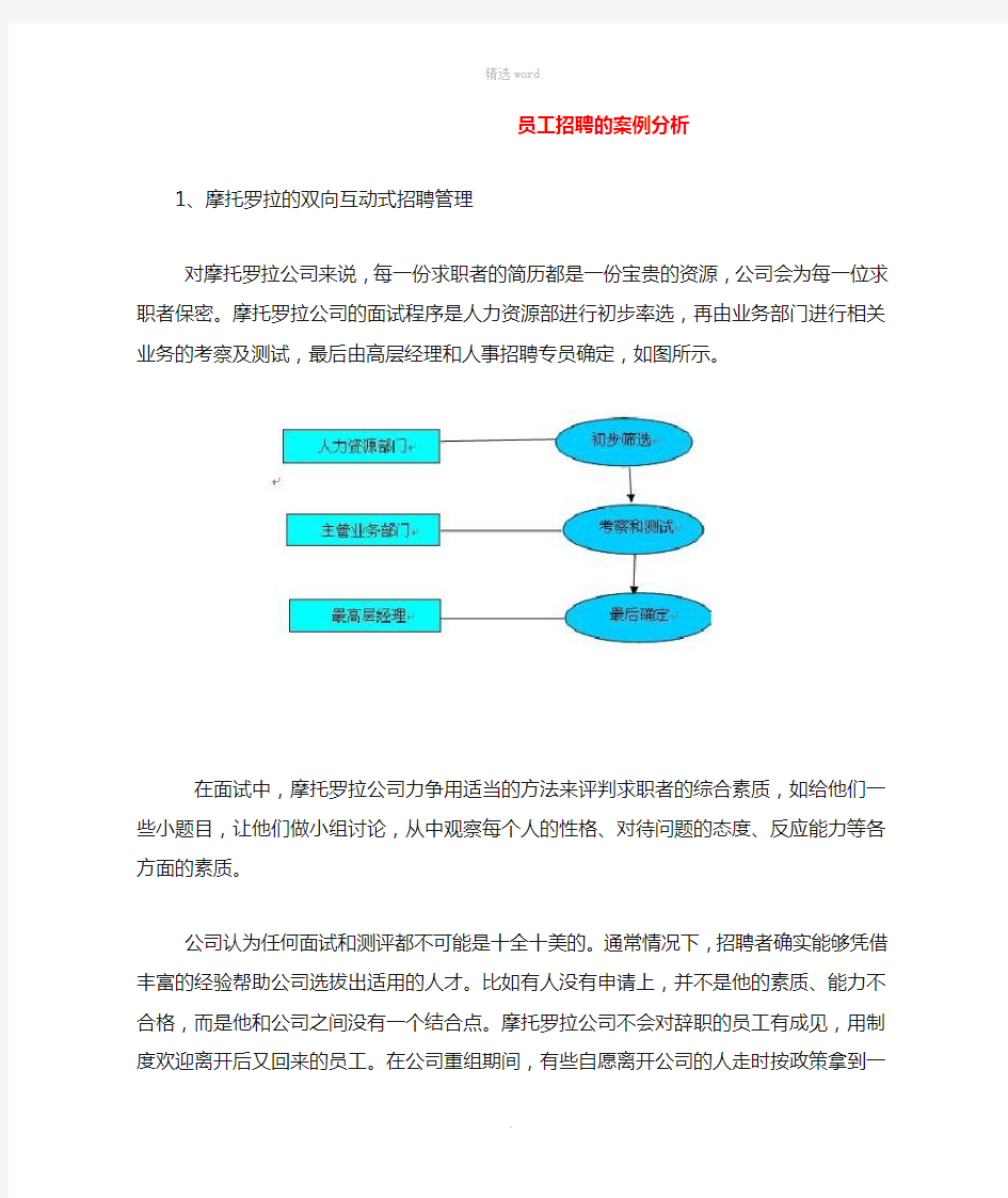 员工招聘的案例分析