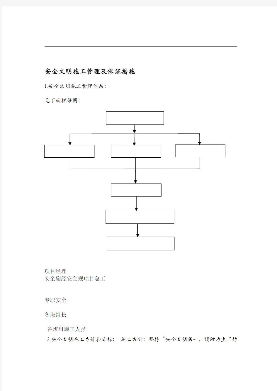 安全文明施工管理与保证措施