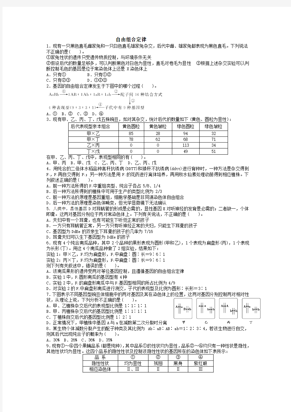 2-1-2自由组合定律