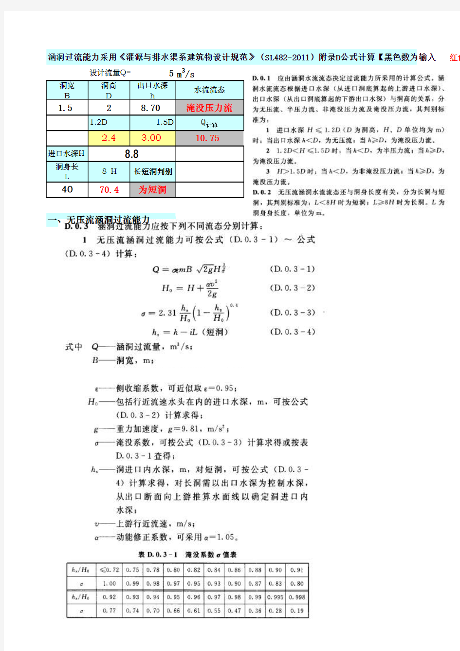 桥涵、涵洞水力计算