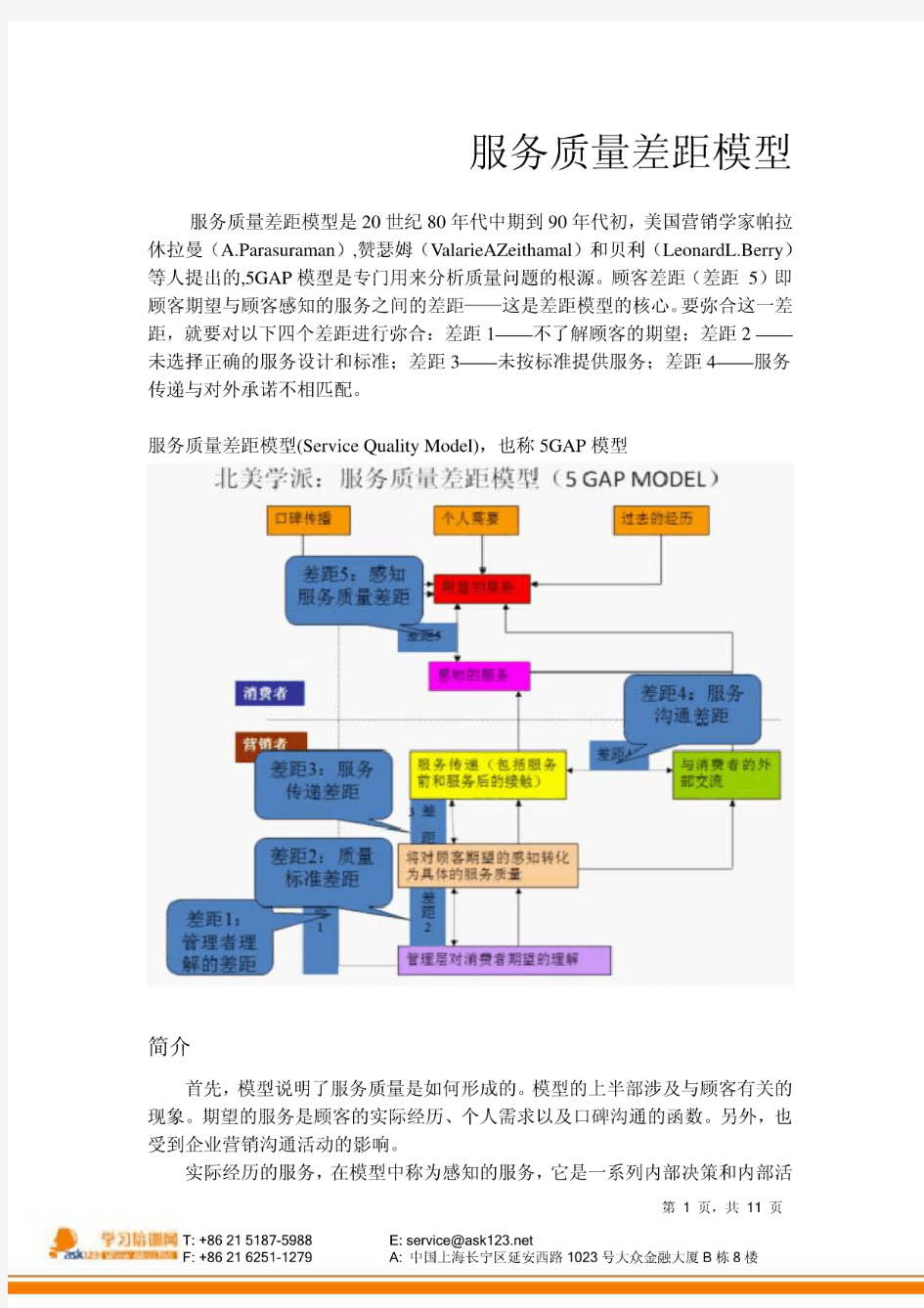 服务质量差距模型(20200120072538)