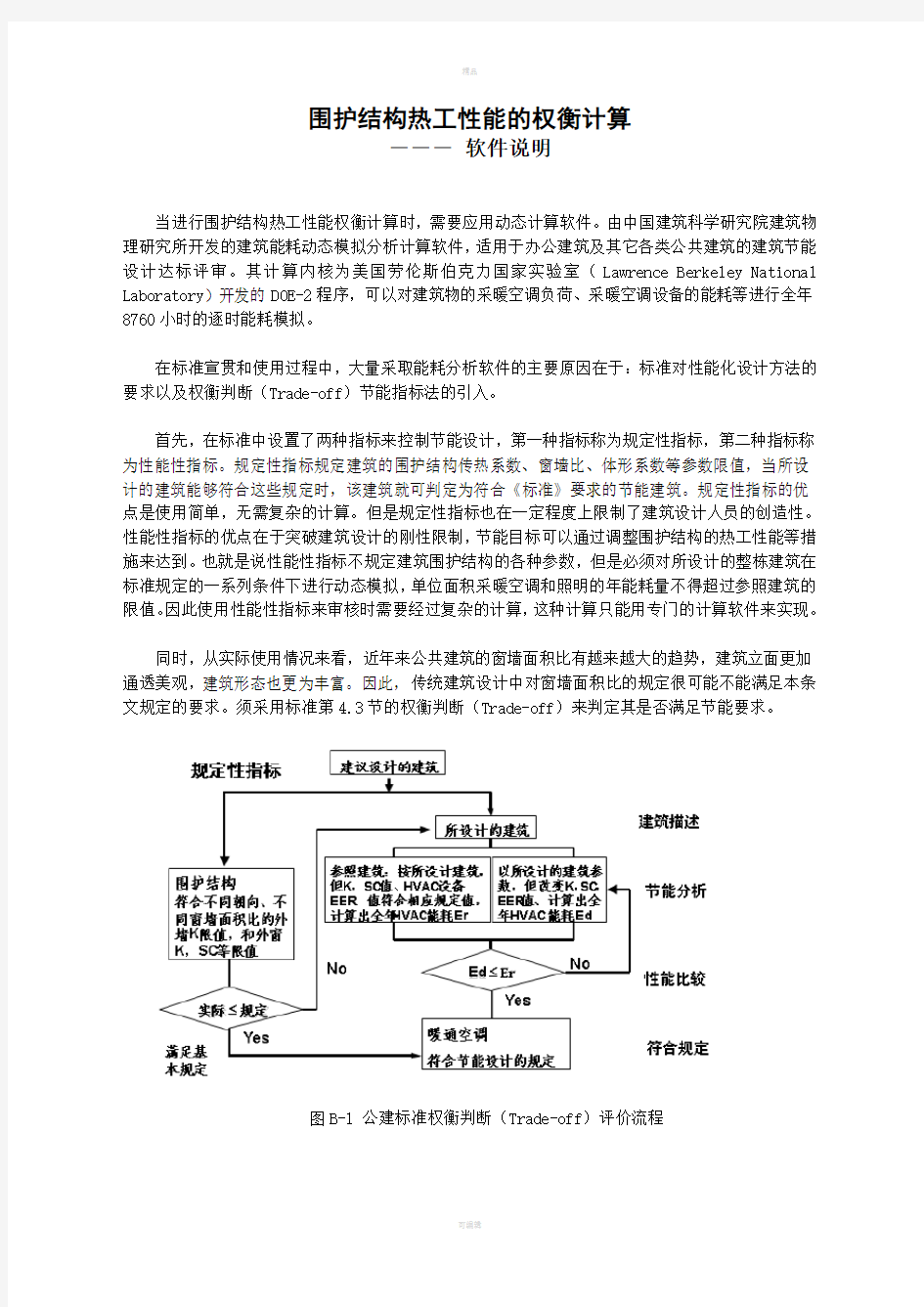 围护结构热工性能及权衡计算--软件说明