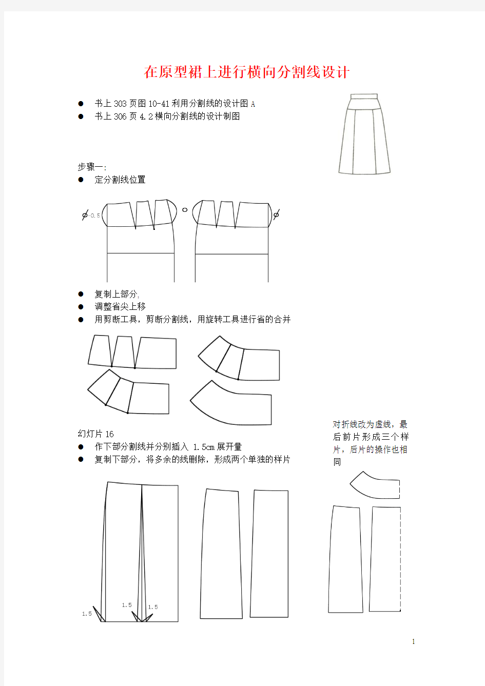 女西装四开身制版