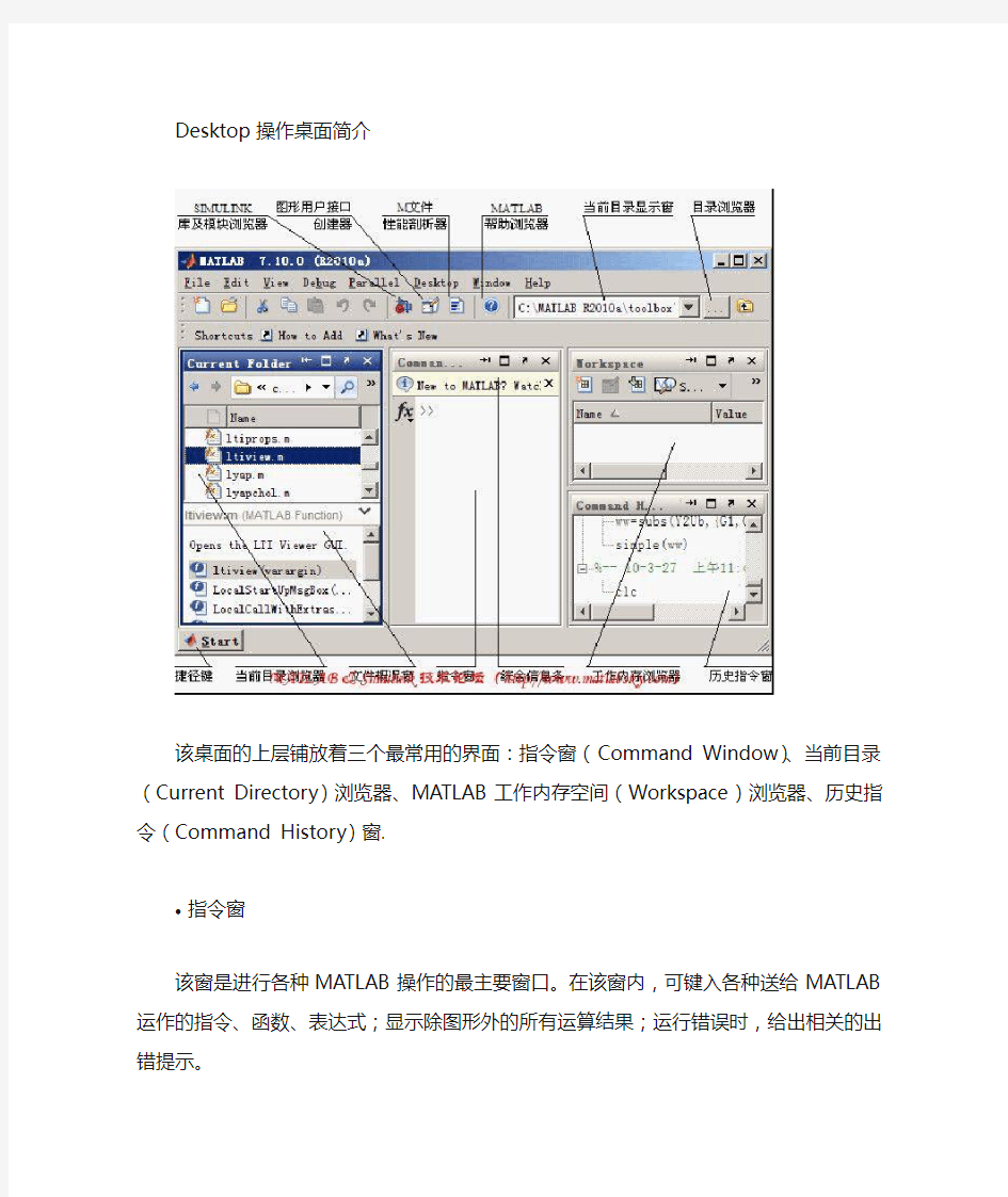 matlab界面介绍