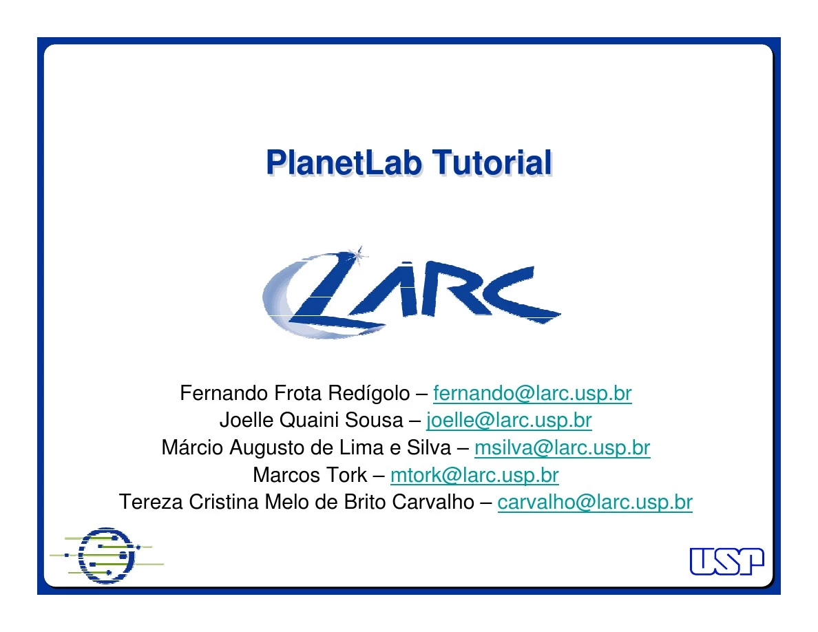 Managing PL  References  Questions What is PlanetLab (PL)  It is NOT
