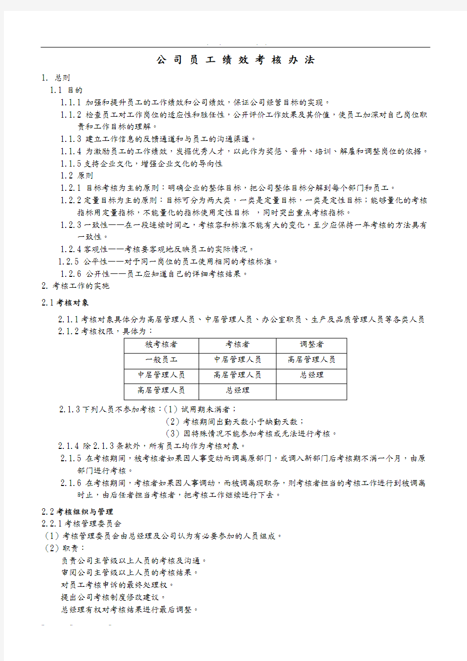 绩效考核制度流程图