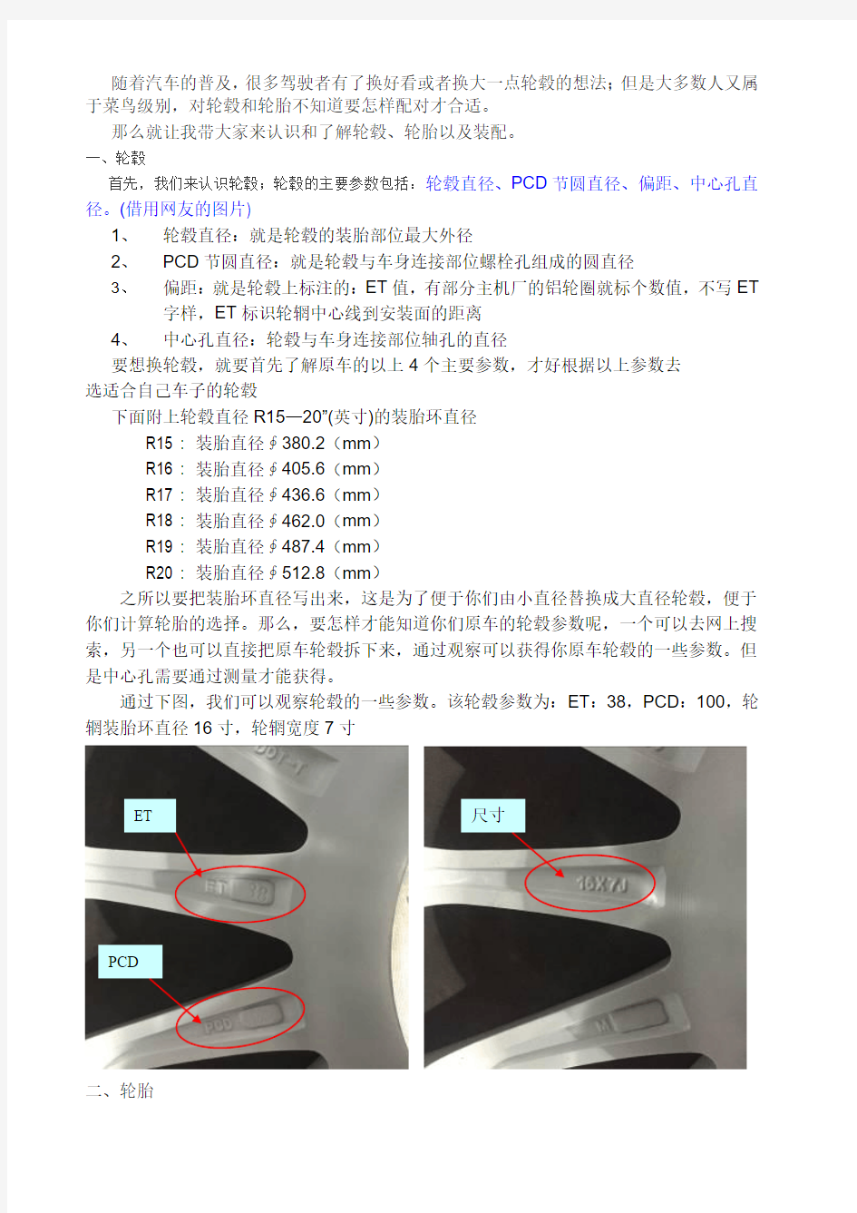 轮毂参数(怎样更换合适的轮毂、轮胎)