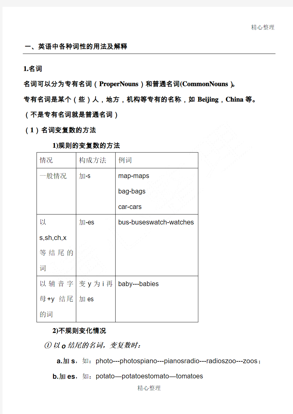 英语中名词的用法