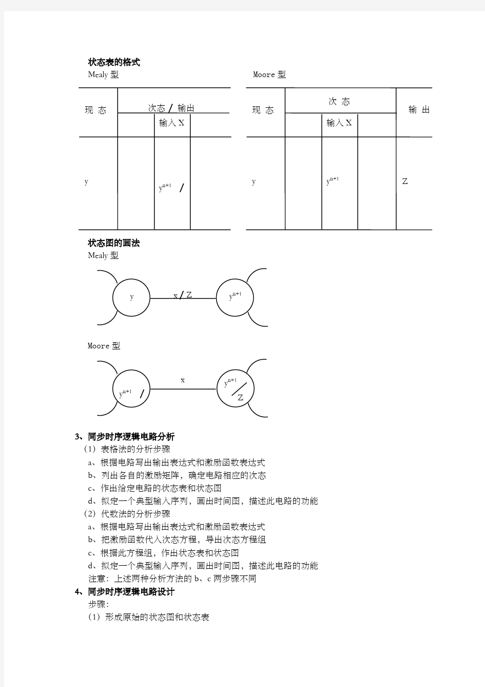 同步时序逻辑电路的习题 数字逻辑