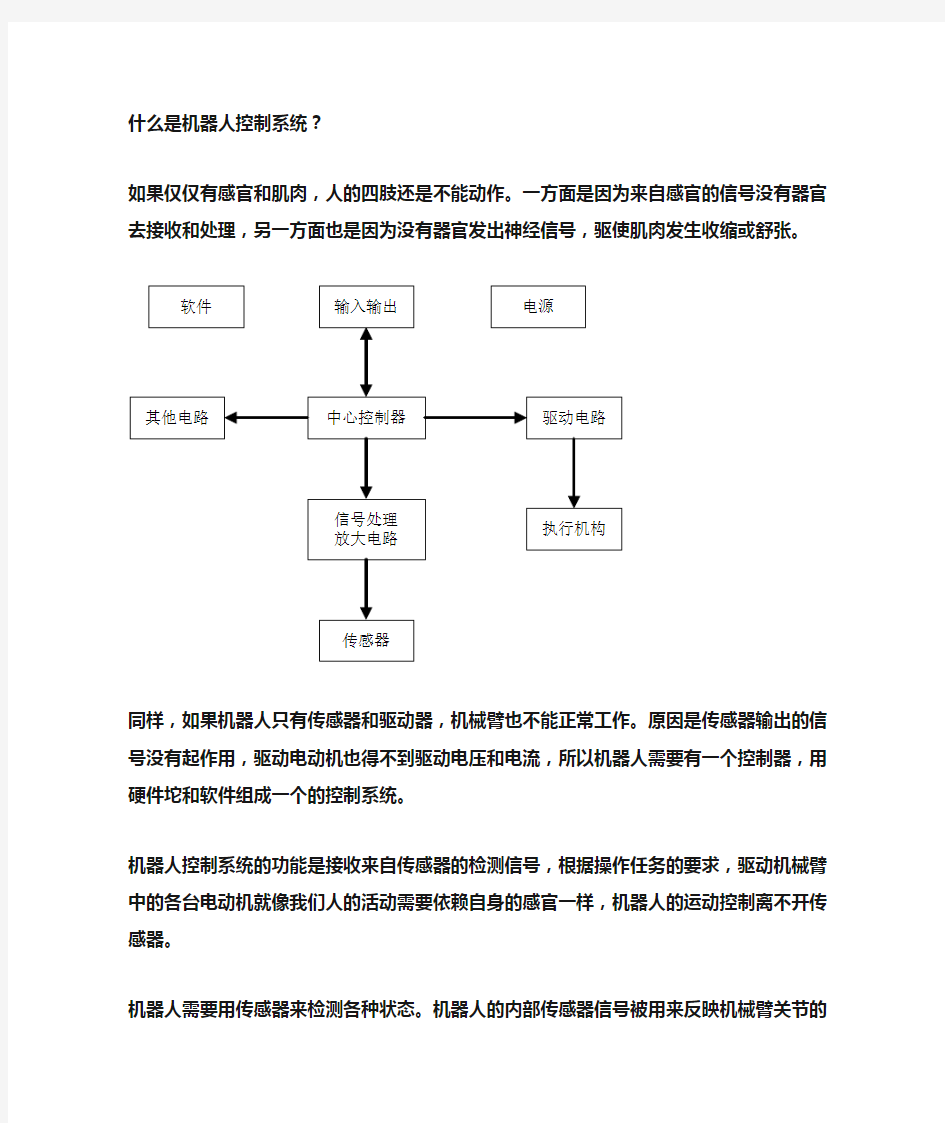 机器人控制系统相关知识详解