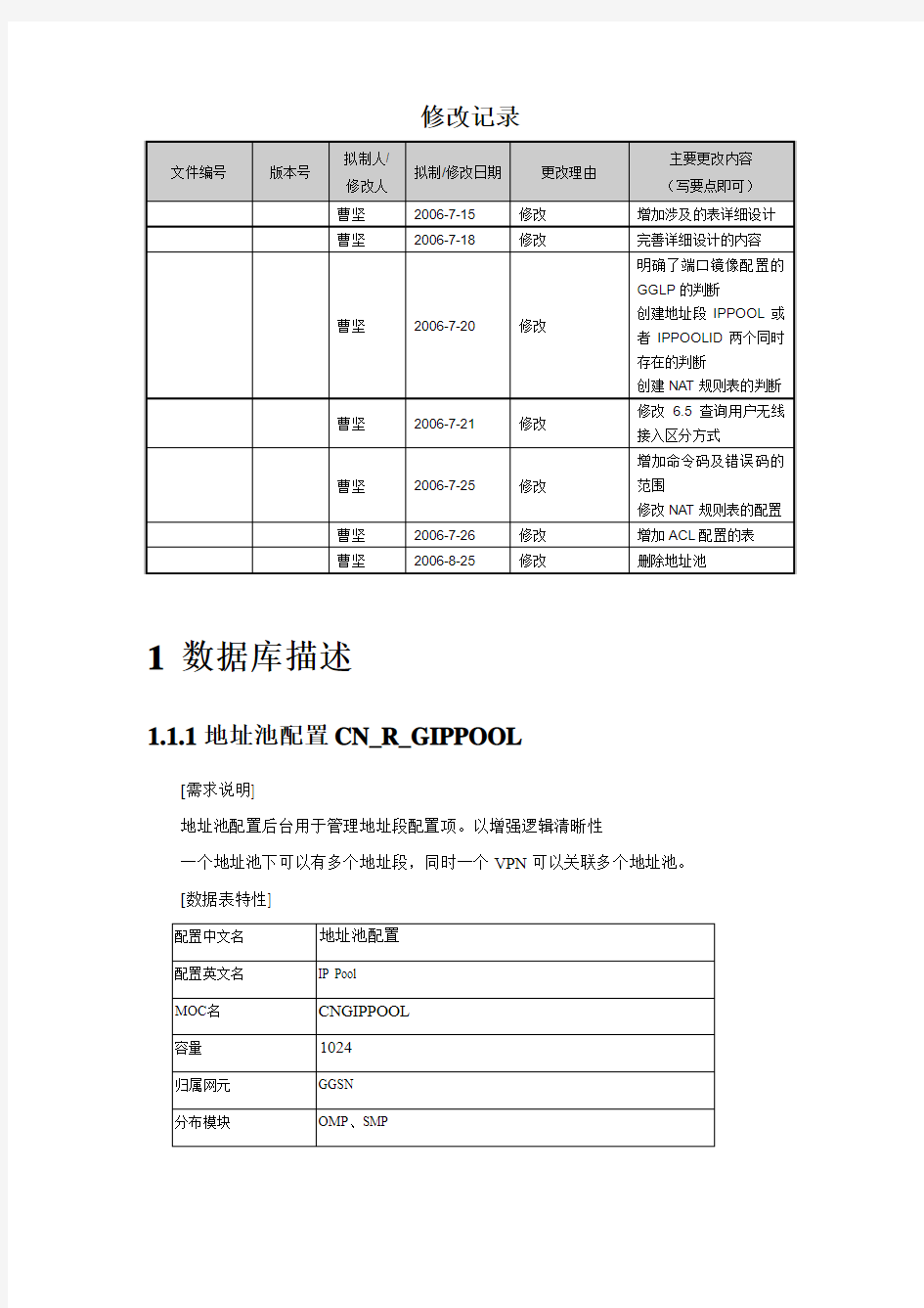 PS V3.06.21 GGSN MML设计(地址池)