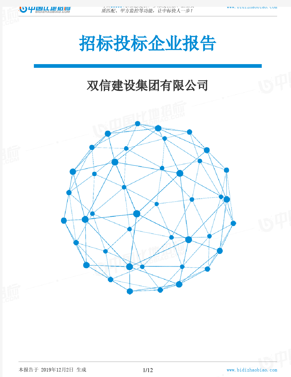 双信建设集团有限公司-招投标数据分析报告