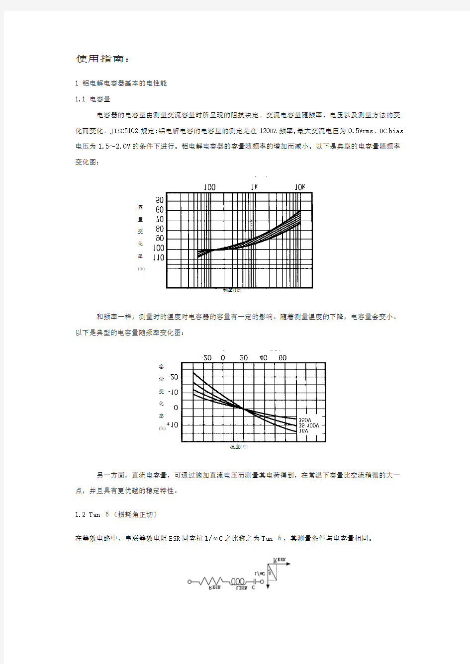 (仅供参考)电解电容-基本参数