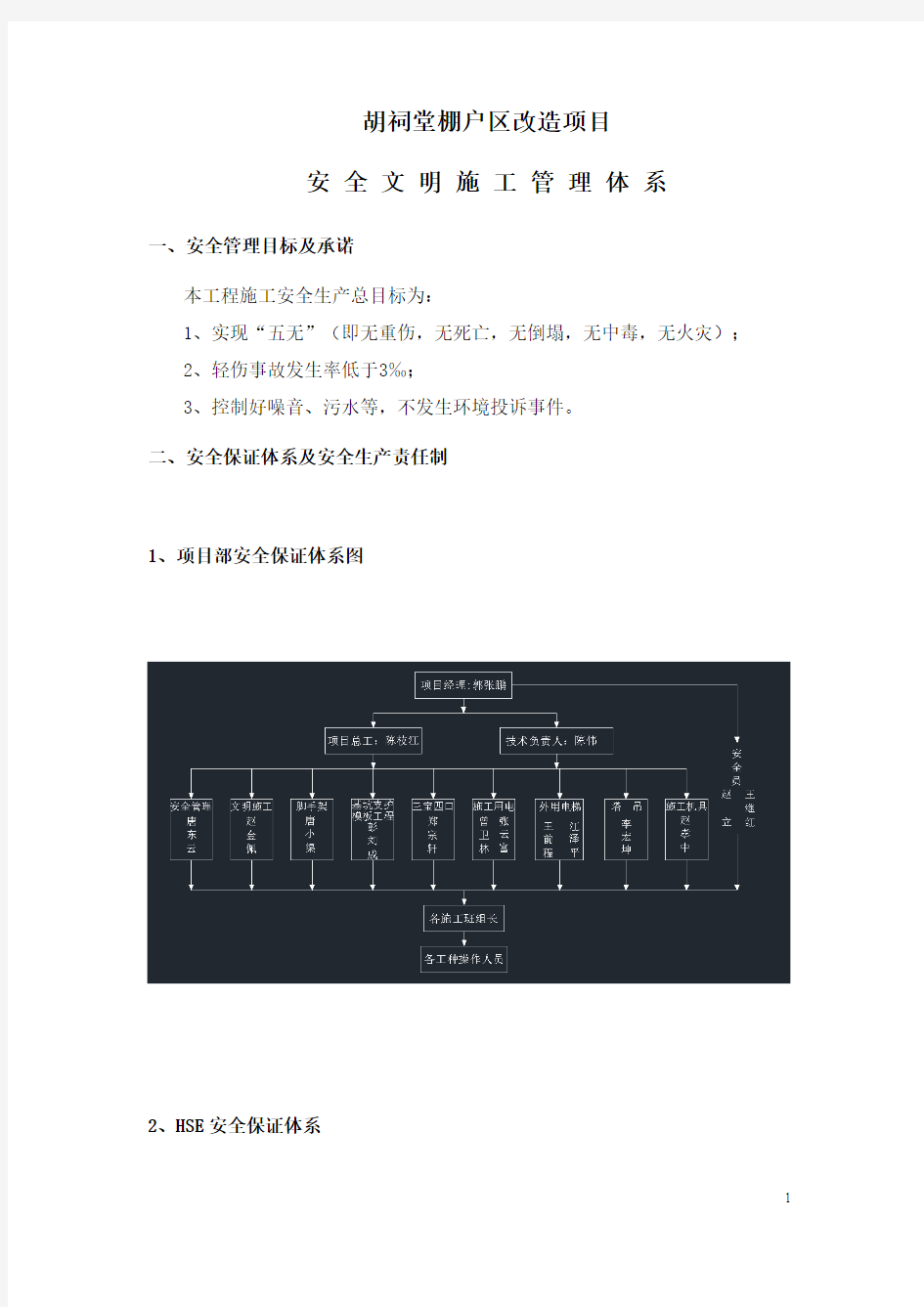 安全文明施工管理体系(项目部)(1)