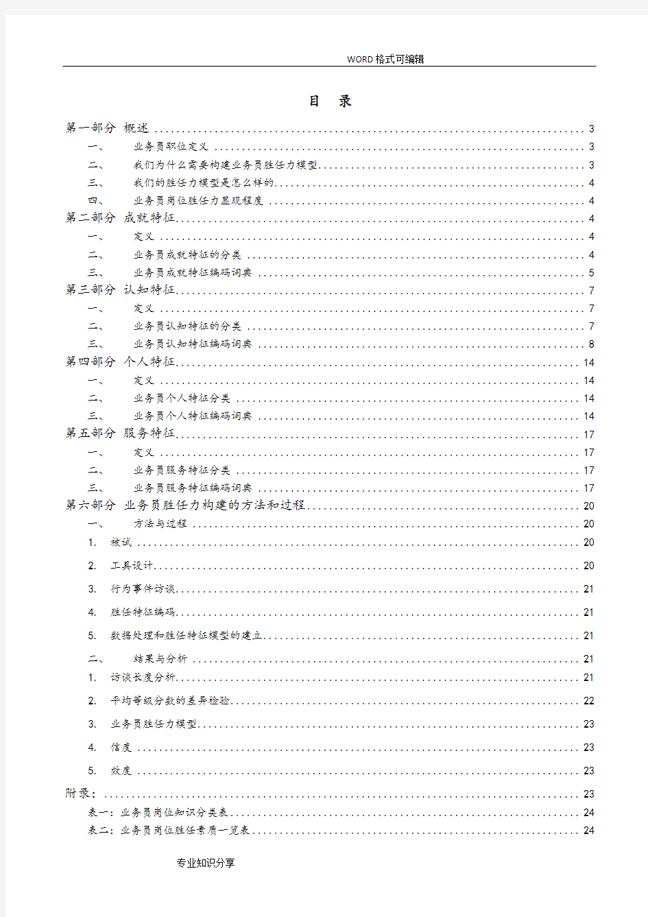 (完整版)业务员胜任力模型