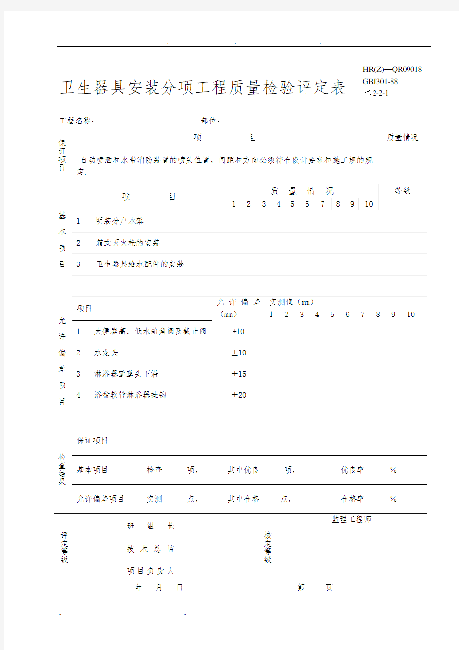 装饰工程施工管理表格大全[5]