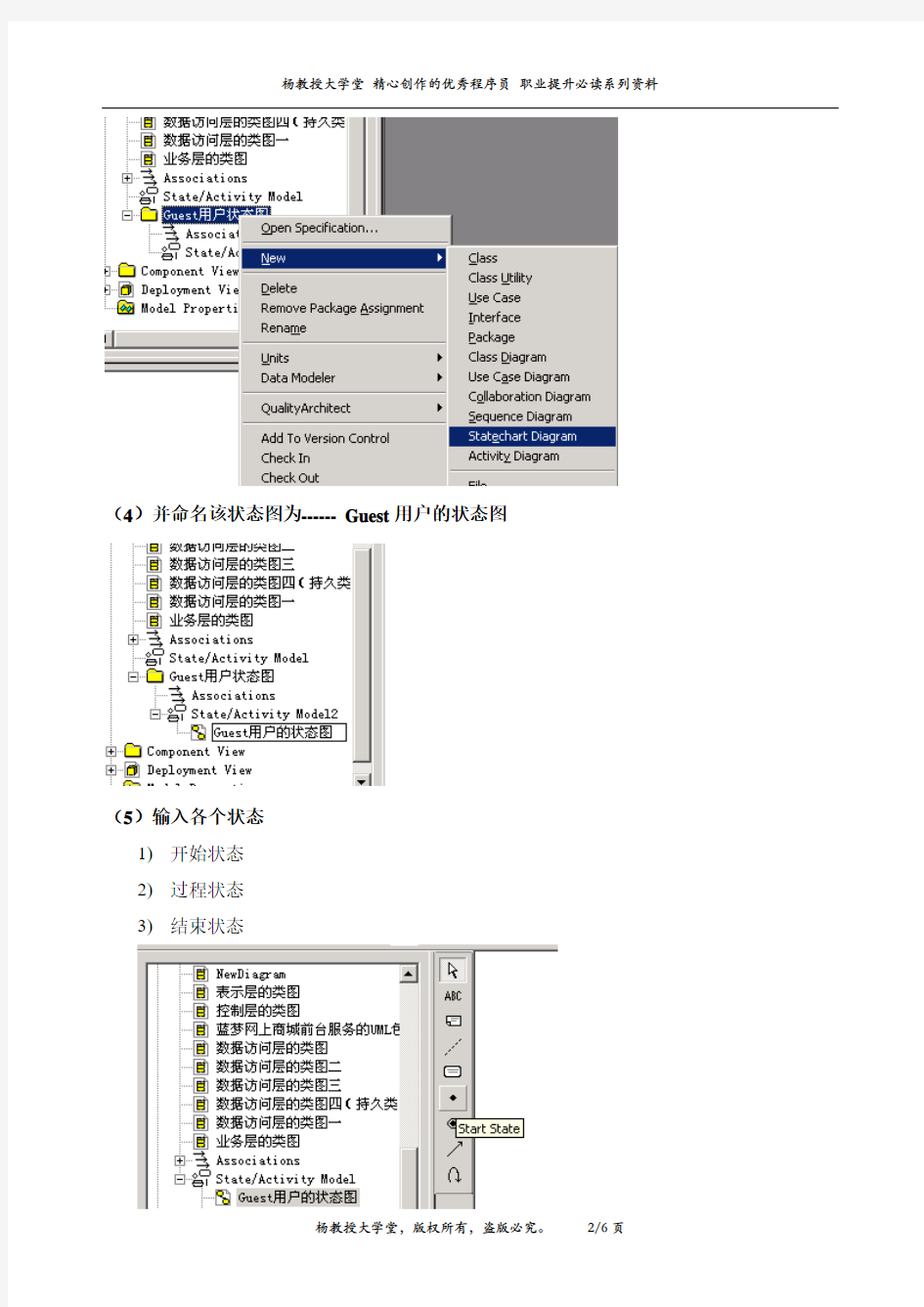 J2EE 课程设计实训项目——《蓝梦网上商城》——系统UML状态图的设计