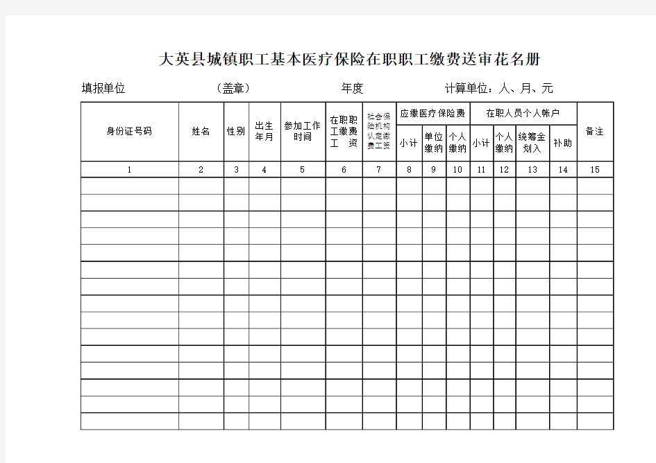 医保花名册