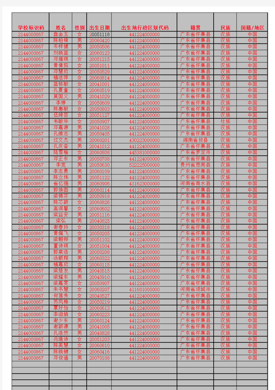 六小一年级4班