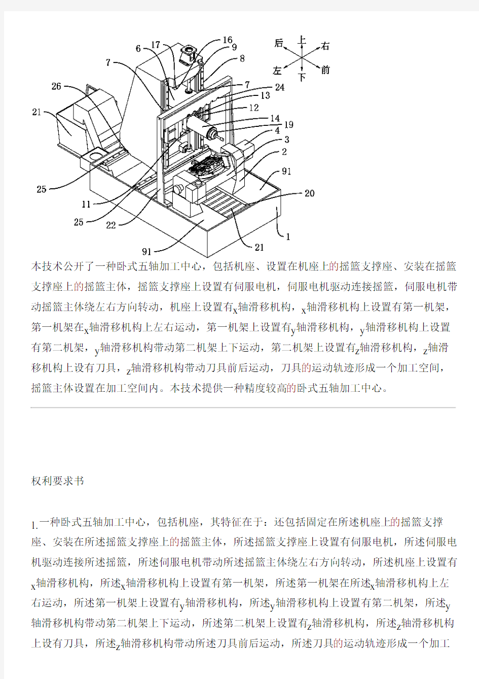 卧式五轴加工中心的制作流程