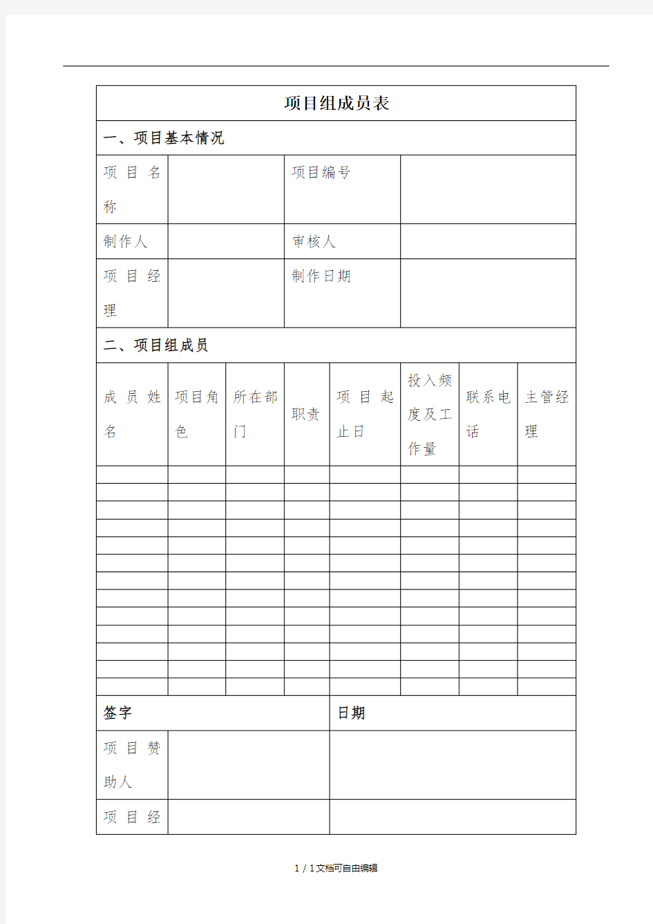 华为项目管理10大模板