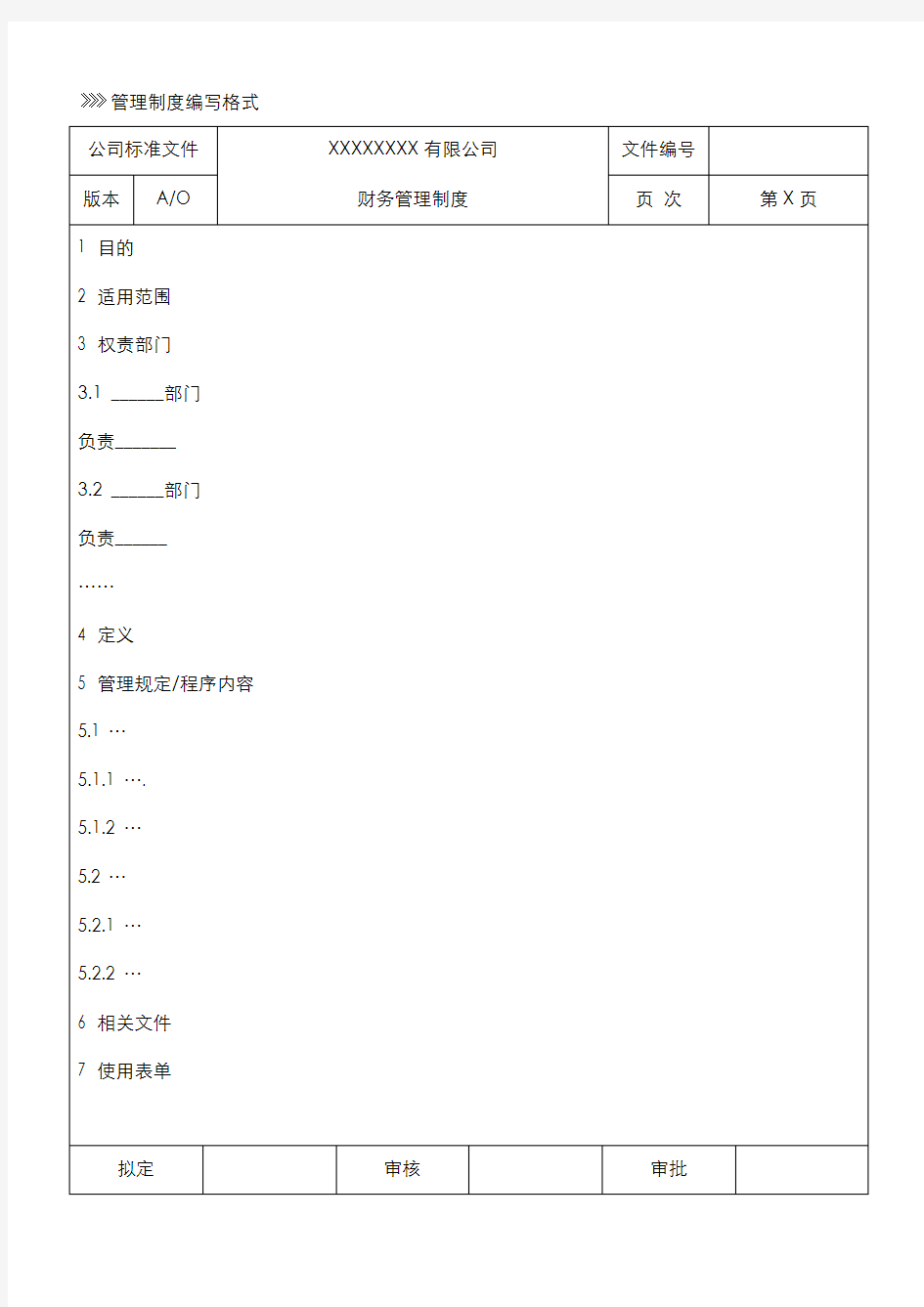 流程及制度设计范例