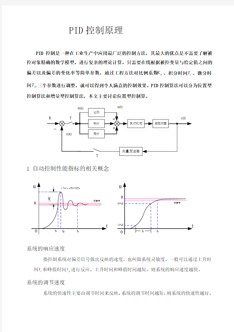 位置式PID控制原理