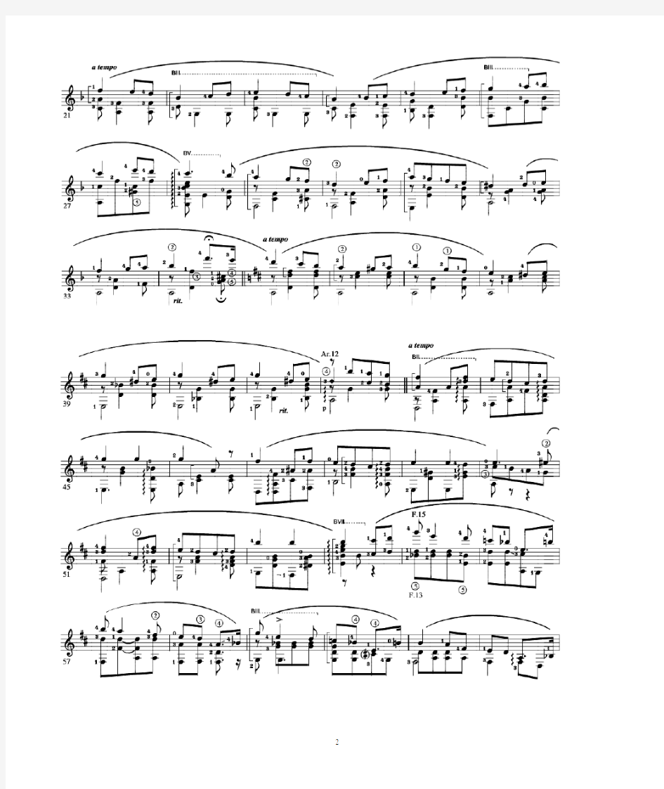 爱德华.埃尔加作品12《爱的礼赞》Salut d'Amour,Op12;Edward Elgar古典吉他谱