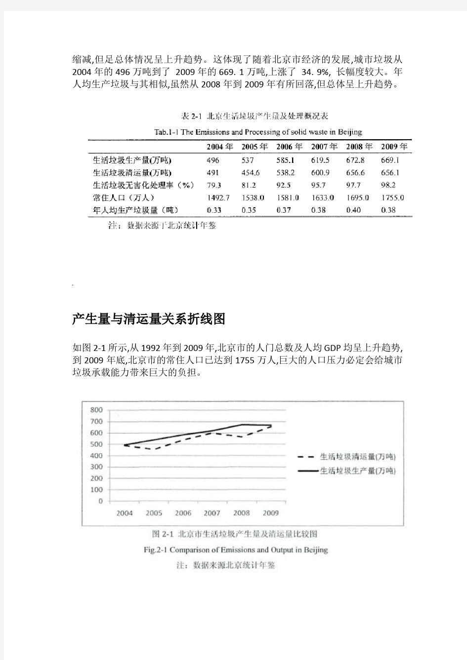 北京市垃圾分类的分析和建议