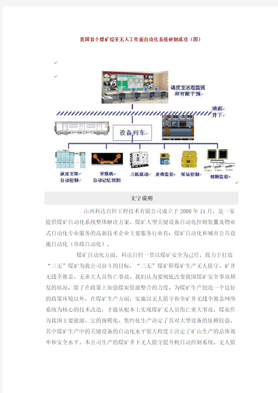 综采自动控制系统简介