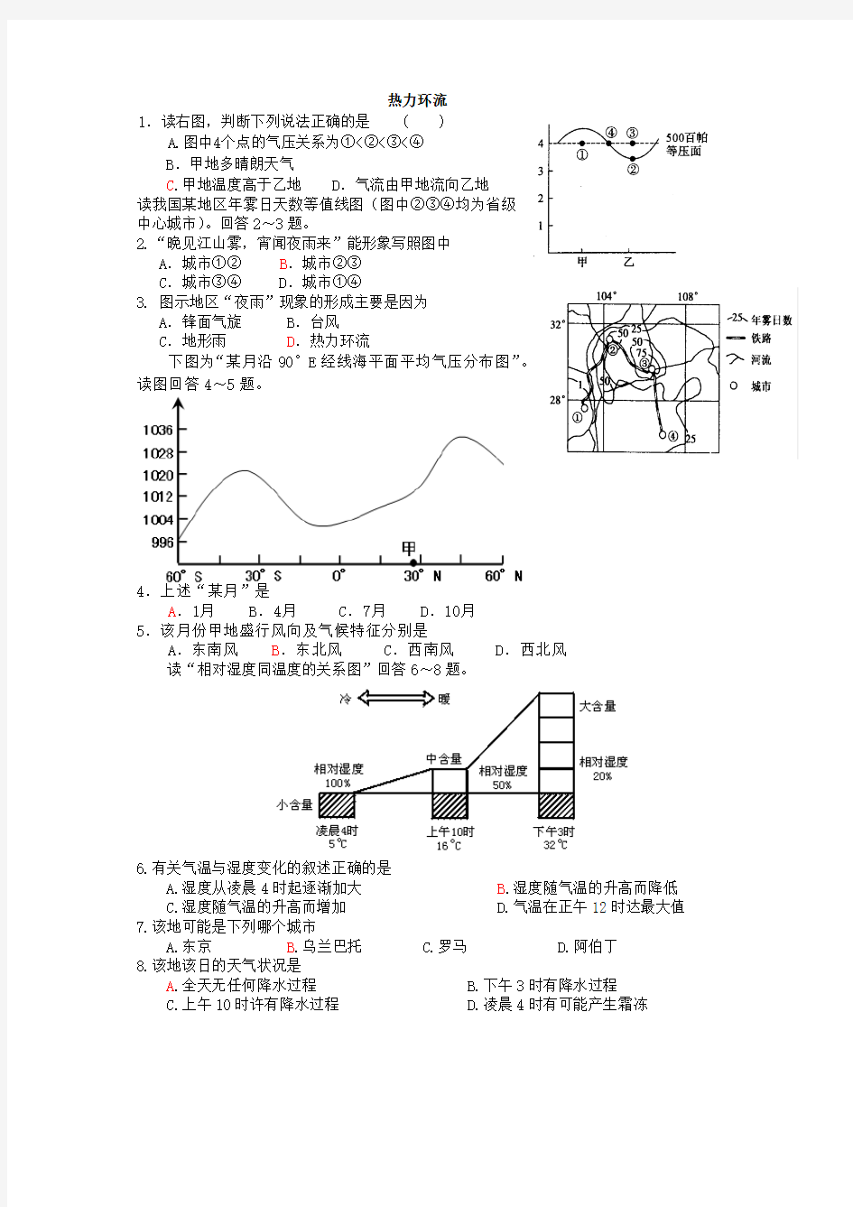 热力环流