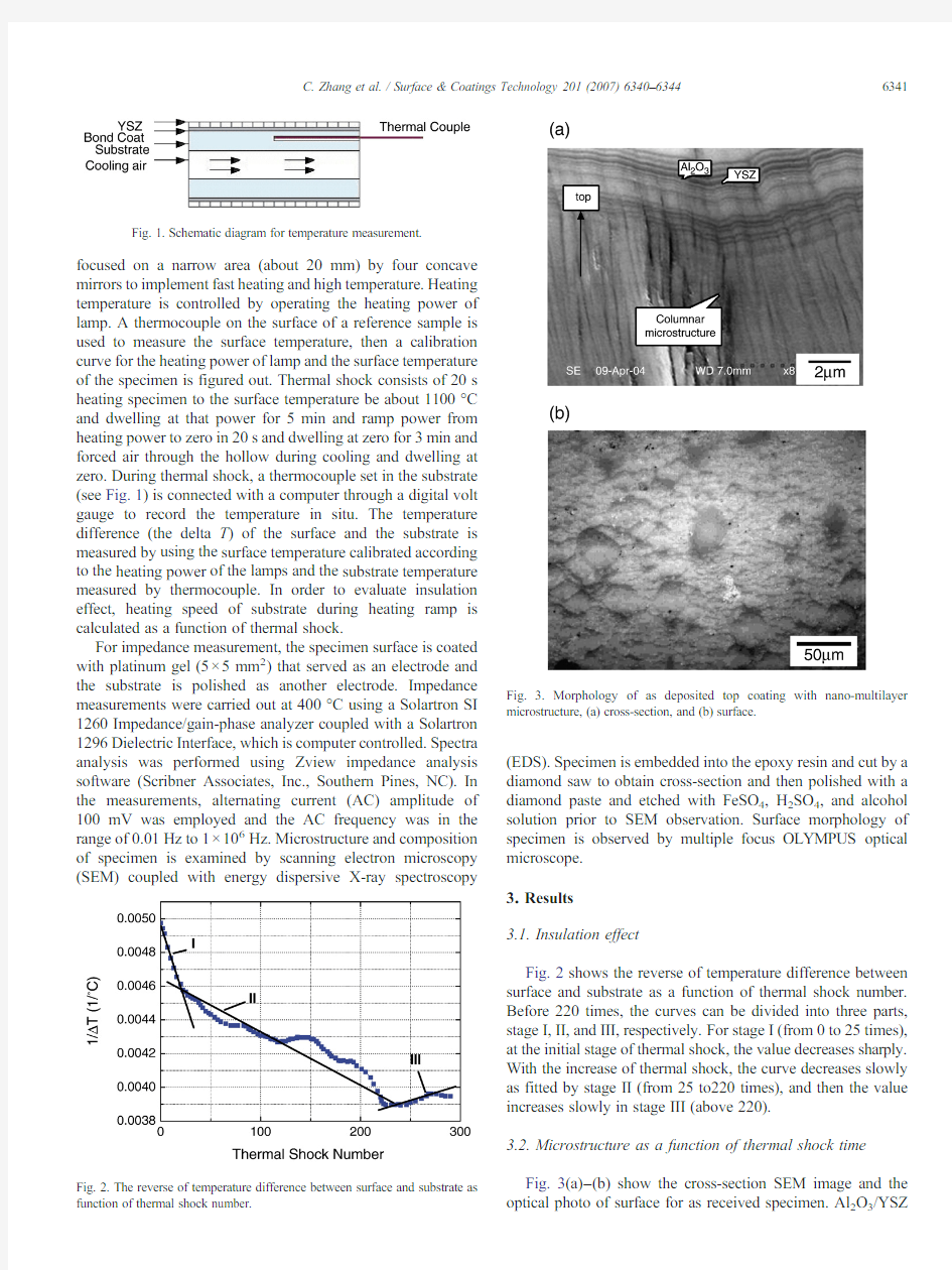 Influence of thermal shock on insulation effect of nano-multilayer