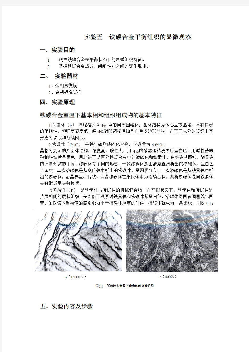 金相实验报告