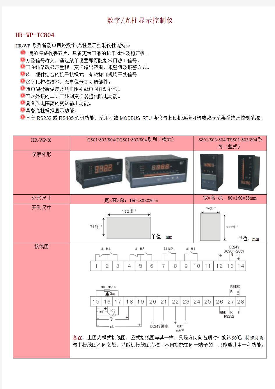 数字光柱显示控制仪