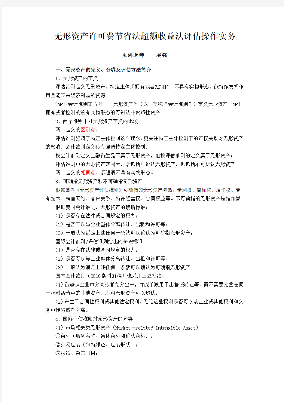 无形资产评估许可费节省法