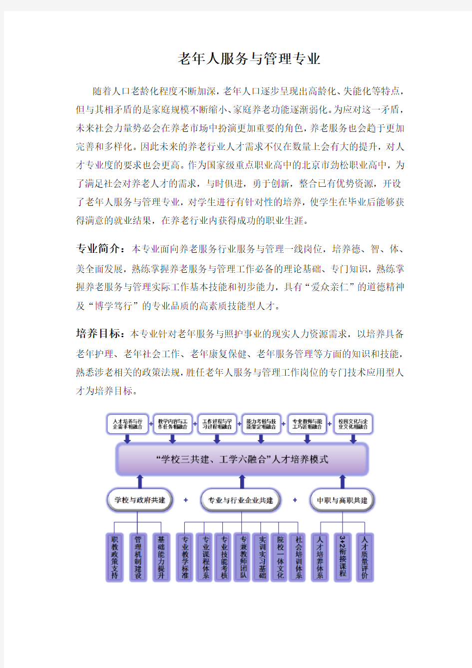 老年人服务与管理专业招生简章