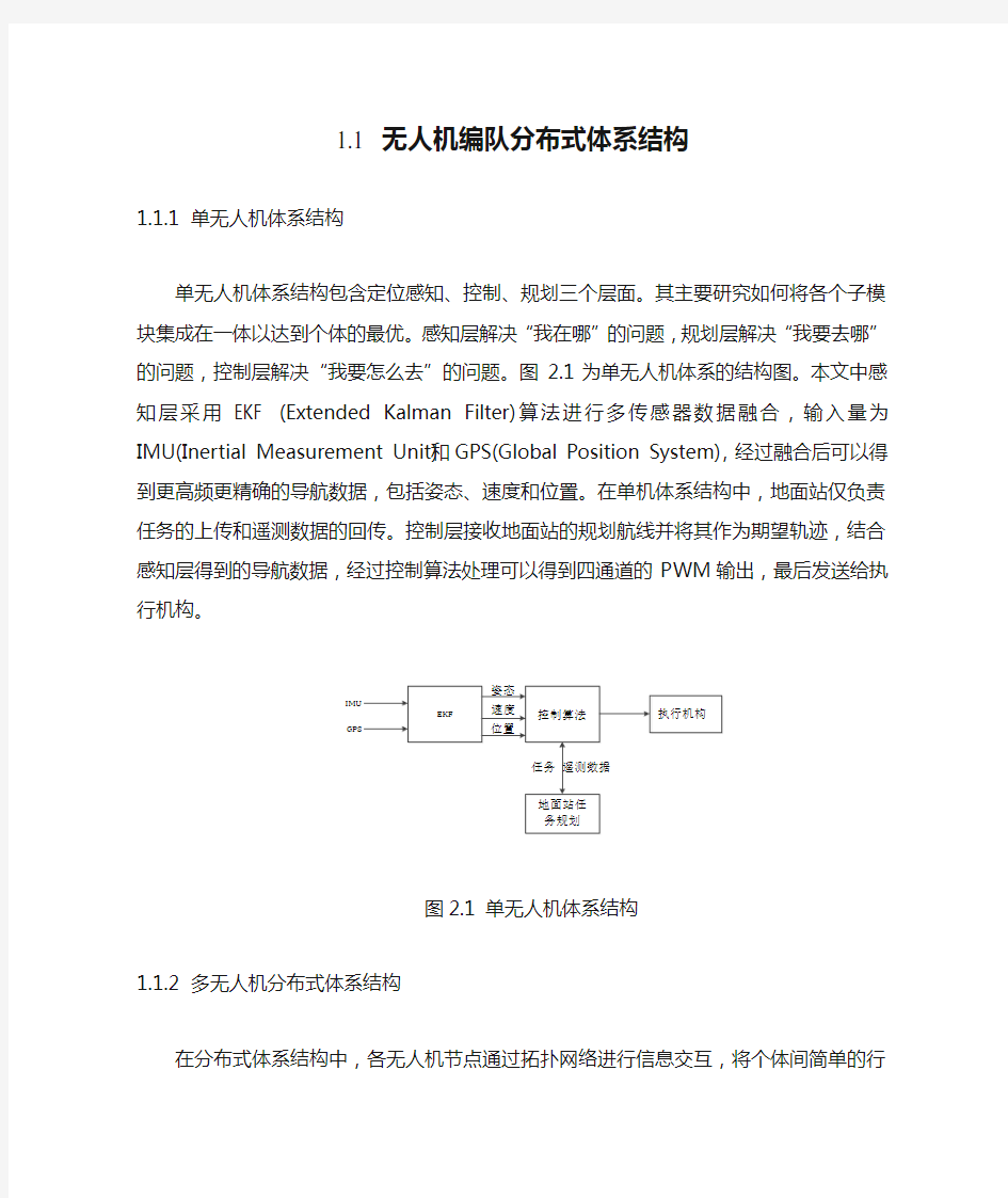 无人机编队分布式体系结构