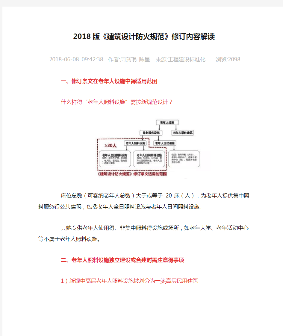 2018版《建筑设计防火规范》修订内容解读