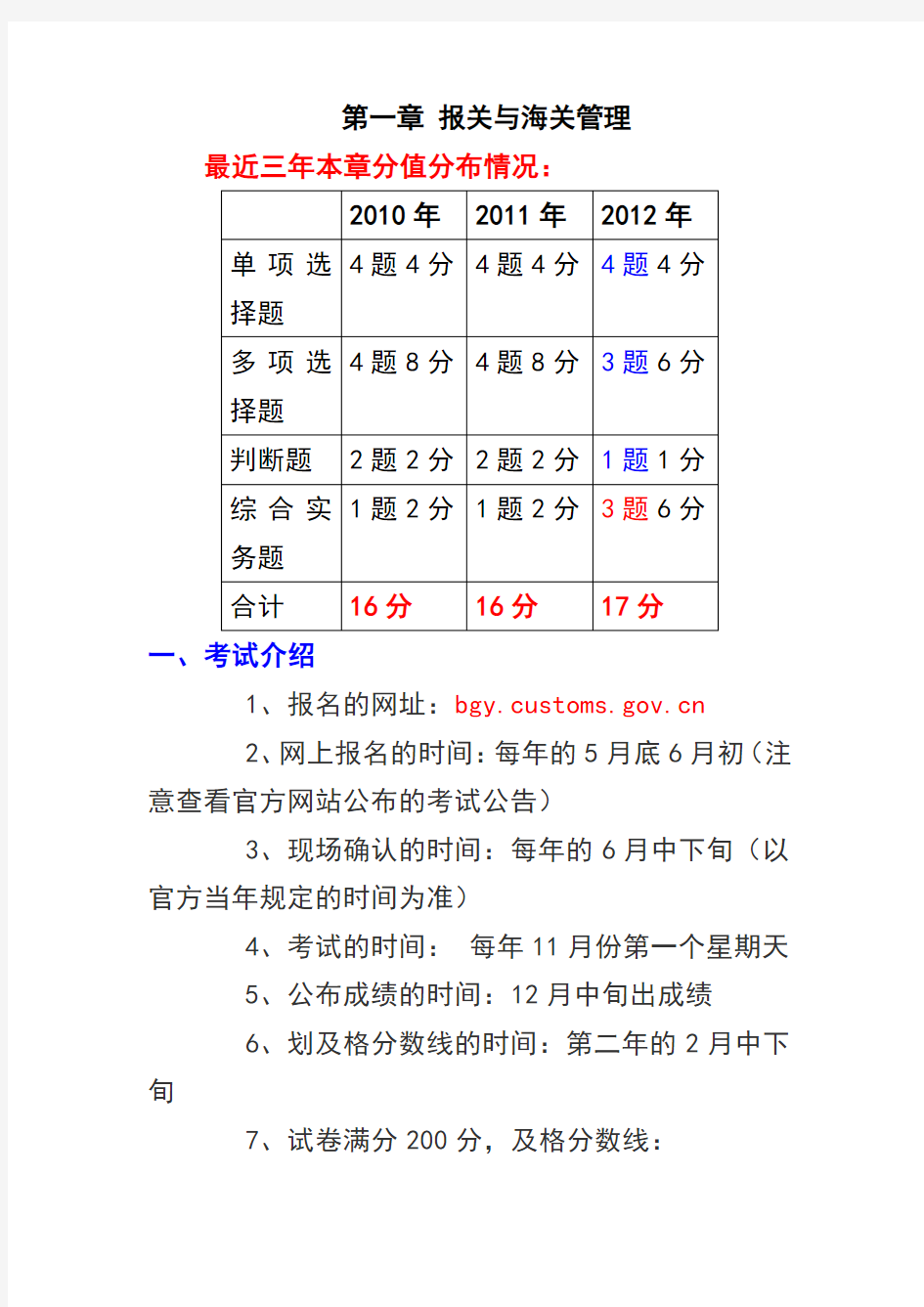 第一章报关与海关管理