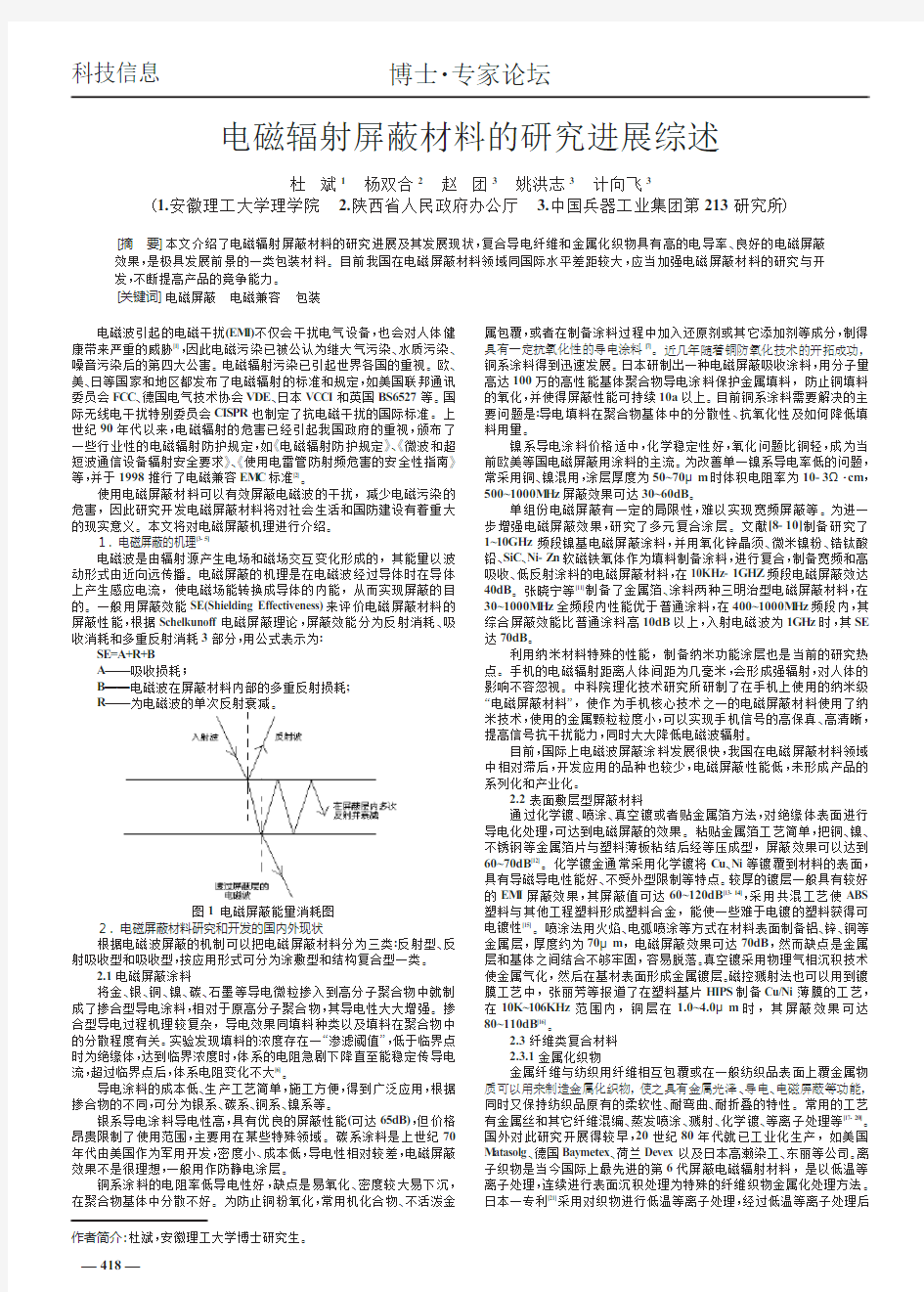 电磁辐射屏蔽材料的研究进展综述