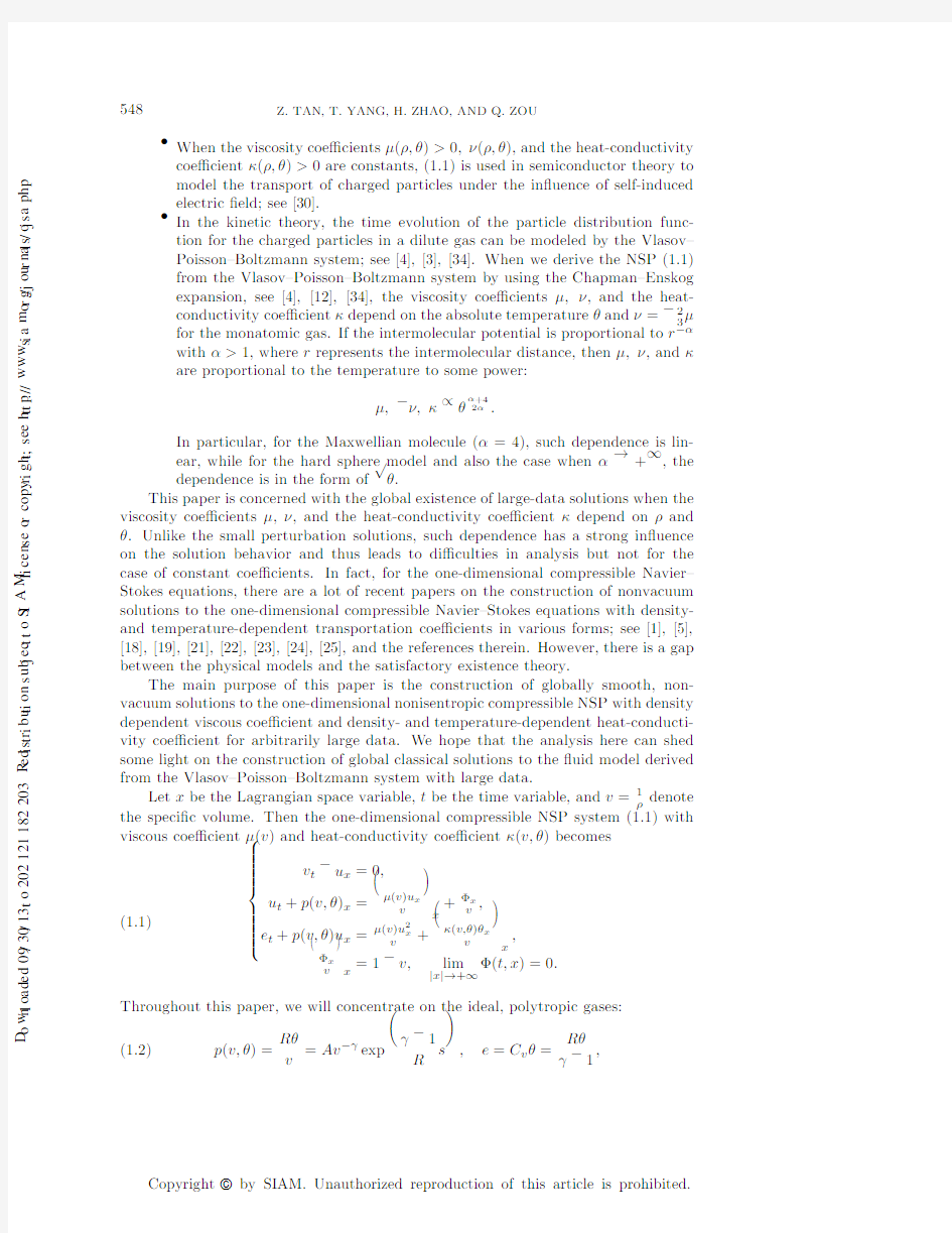 global solutions to the one-dimensional navier-stokes-poission equation with large data