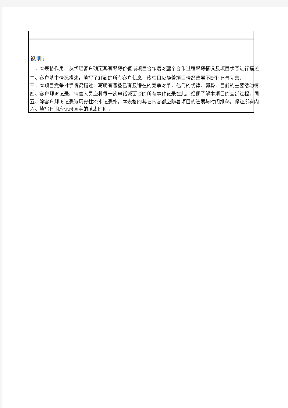 简单方便的项目跟踪表