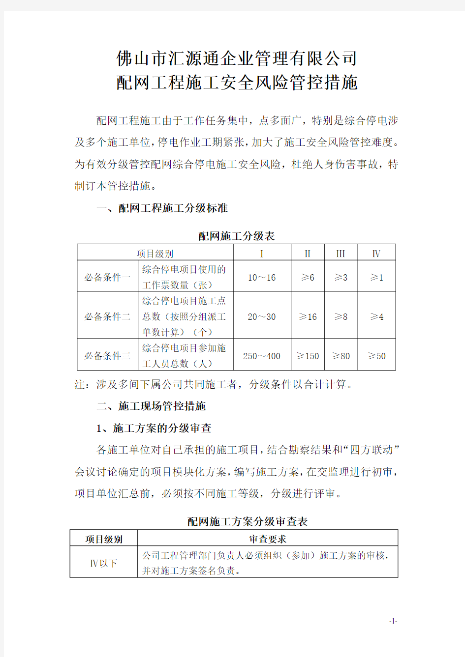 工程施工安全风险管控措施