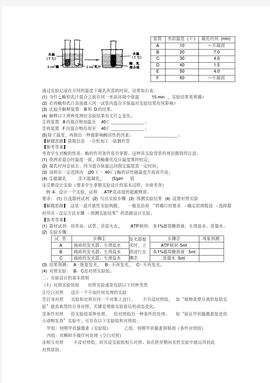 高考生物实验复习专题