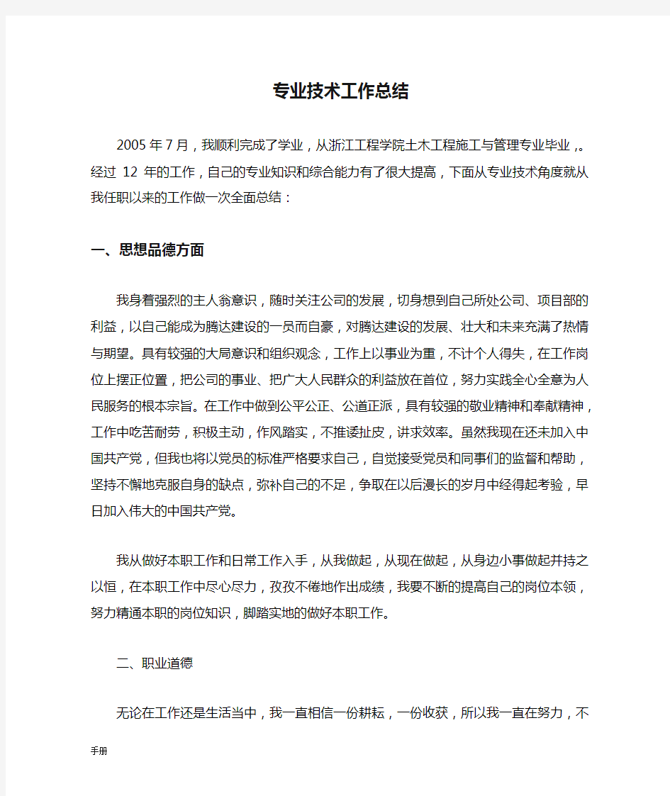 工程师评审专业技术工作总结.doc