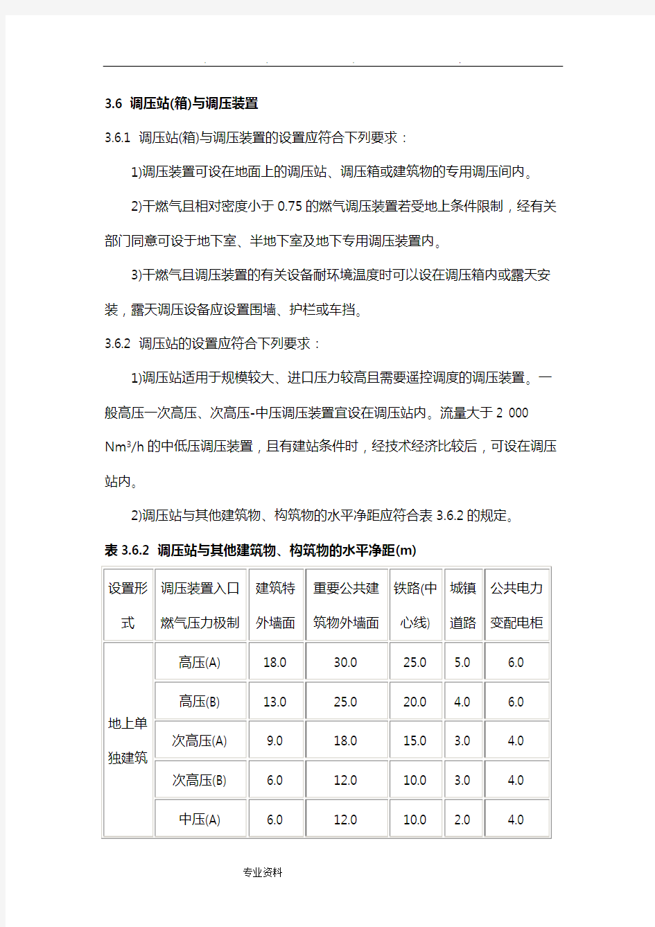 燃气设备安装规范标准