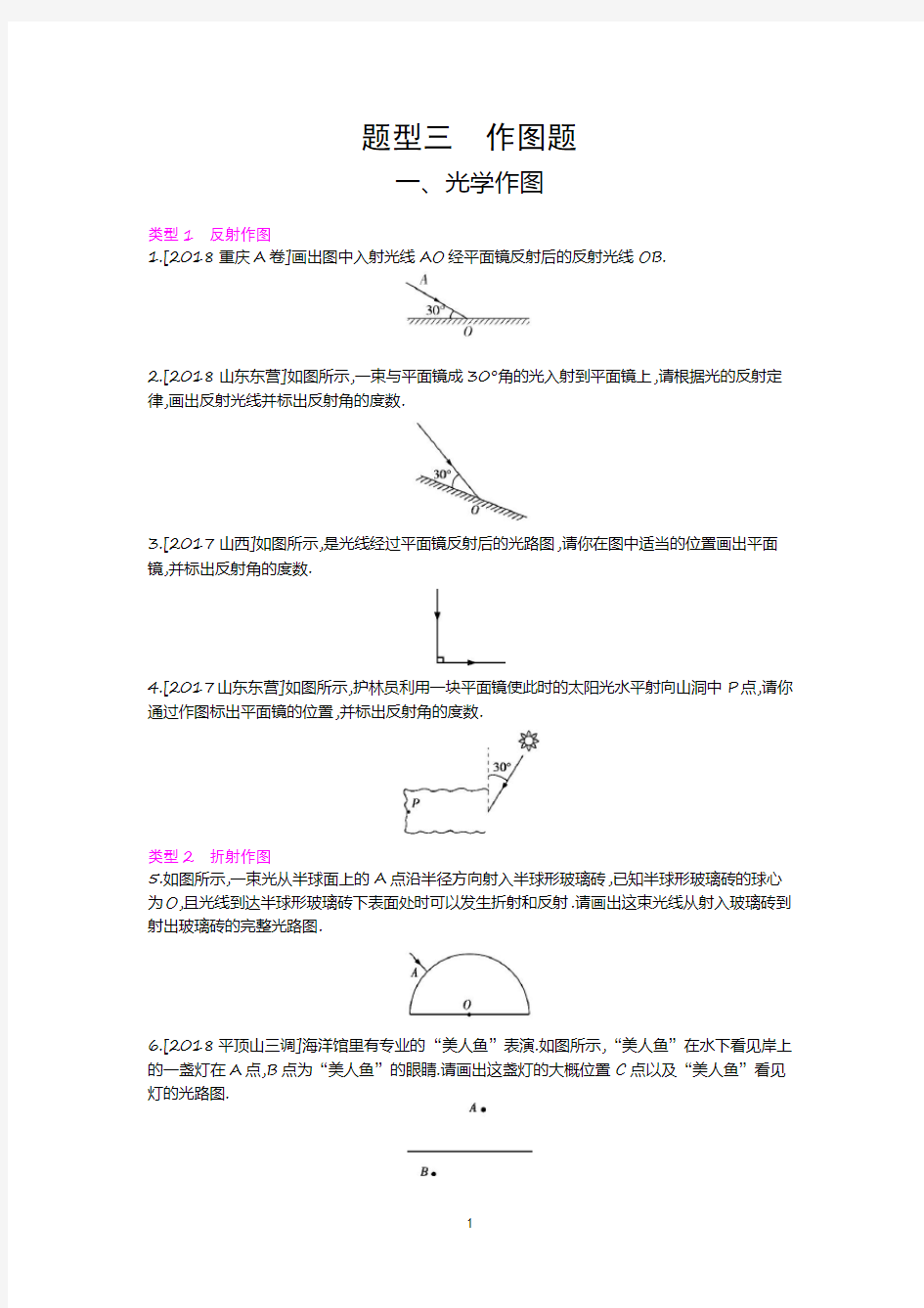 中考物理作图题(2020年整理).pdf