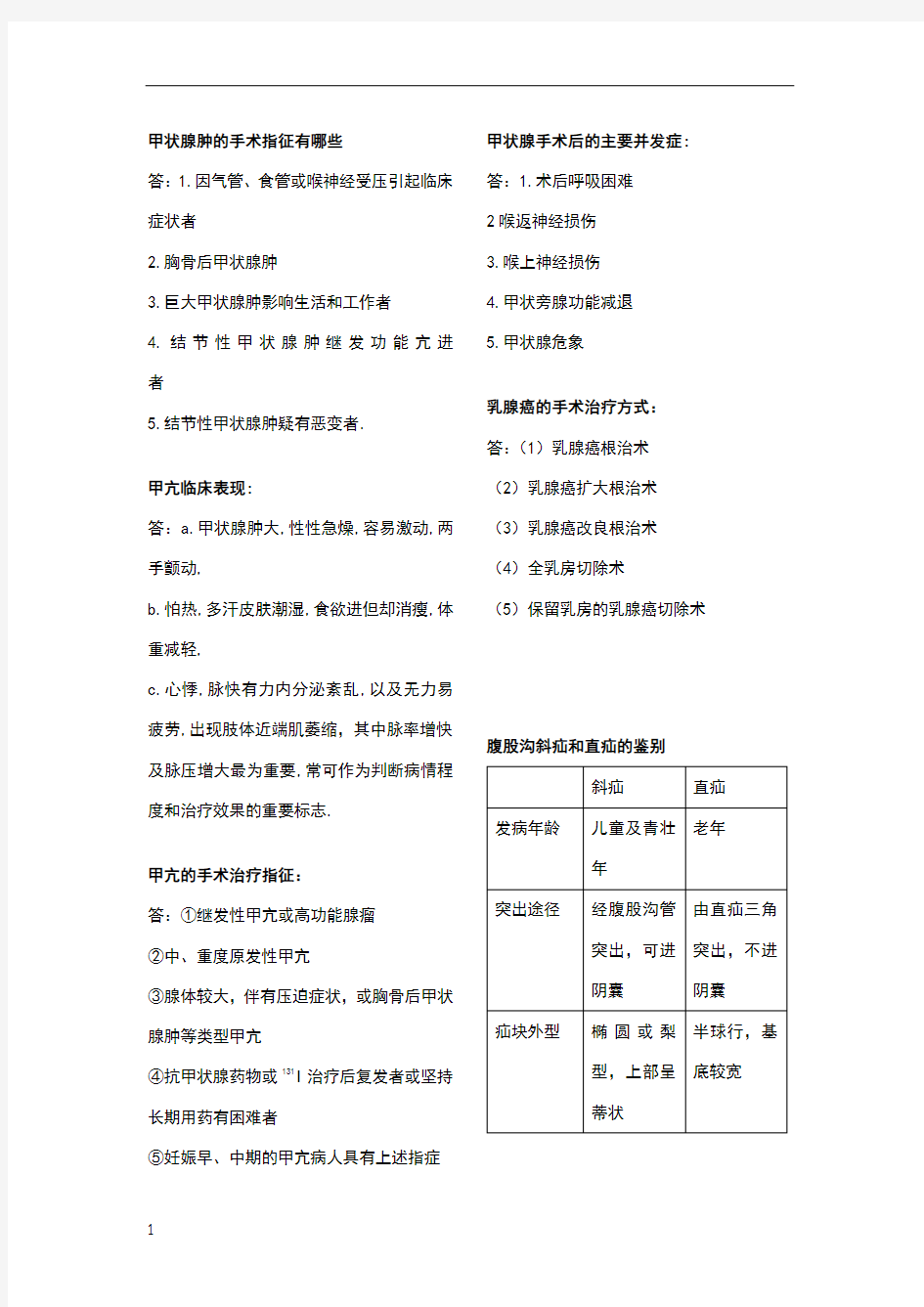 第八版外科学问答题(普通外科部分)