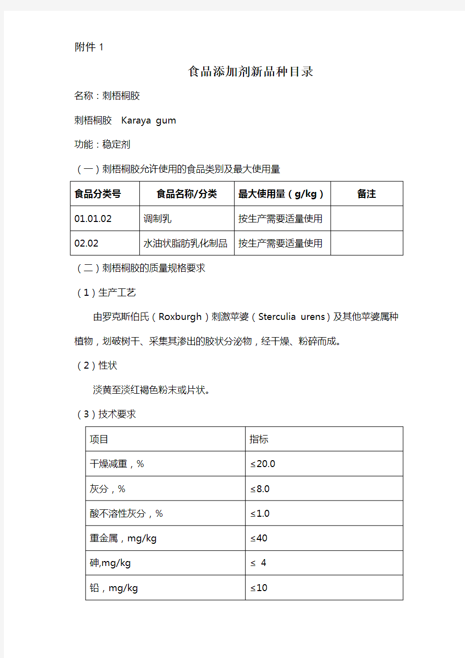 食品添加剂使用规范